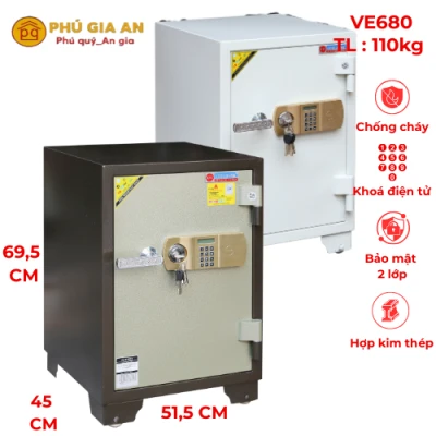 Két sắt Adelbank điện tử báo động VE680