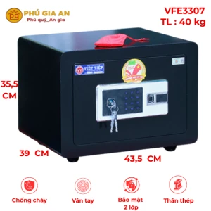 Két sắt Việt Tiệp siêu cường VFE3307 vân tay mã số màu đen - Model 2024