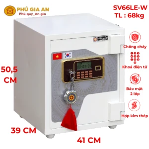 Két sắt siêu cường Việt Tiệp SV66LE-W điện tử màu trắng
