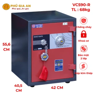 Két sắt màu đỏ Việt Tiệp VC590R khóa cơ